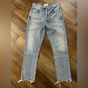 Agolde Riley High Rise Straight Crop Jeans